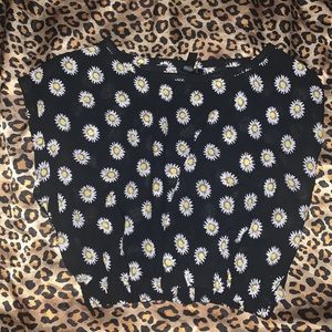 LARGE BLACK SHEER CROP TOP